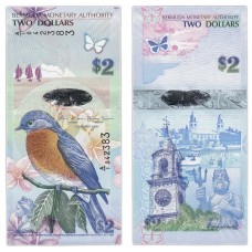 Банкнота  2 доллара 2009 (Pick 57b). Бермудские острова. Из банковской пачки (UNC)