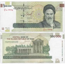 Банкнота 100 000 риалов 2010 года. Иран. Pick 151. Из банковской пачки (UNC)