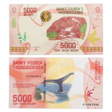 Банкнота 5000 ариари 2017 года. Мадагаскар. UNC