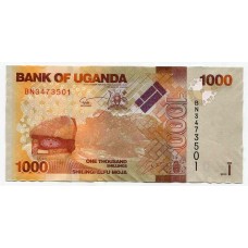Банкнота 1000 шиллингов 2013 года. Уганда. UNC