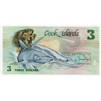 Банкнота 3 доллара 1992 года. 6-й фестиваль Тихоокеанских искусств. Острова Кука. KM# 6. UNC