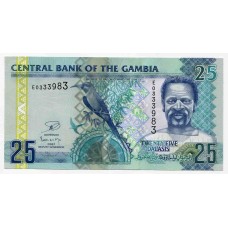 Банкнота 25 даласи 2012 года. Гамбия. UNC