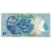 Полимерная банкнота 1 доллар 2013 года Бруней. Из банковской пачки