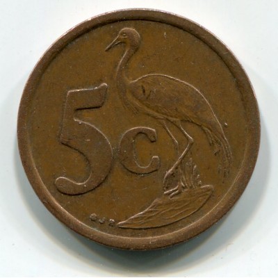 5 центов , 1997 год, Южно-Африканская Республика  (из обращения)