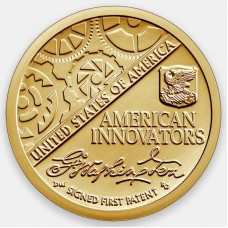 Первый патент. Американские инновации 1 доллар 2018 США.  (Двор P)