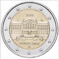 Бундесрат. Монета 2 евро 2019 года. Германия. Биметалл (UNC)